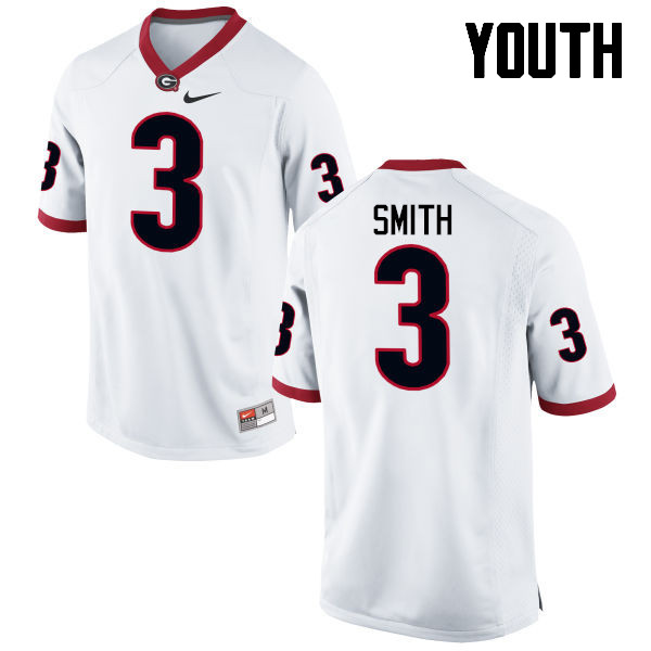 Georgia Bulldogs Youth Roquan Smith #3 White Stitched College UGA Football Jersey 23PY015TW